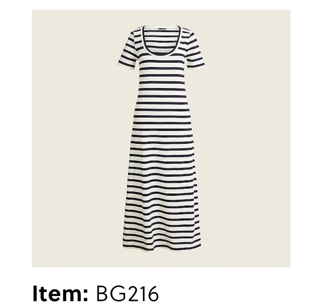 Jcrew Ivory and Navy Dress XXS